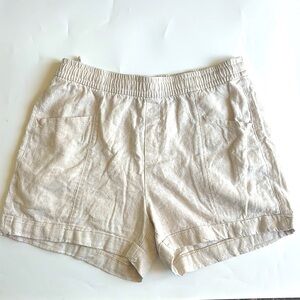 Old Navy  gray  blend Linen Shorts Size small Pull On